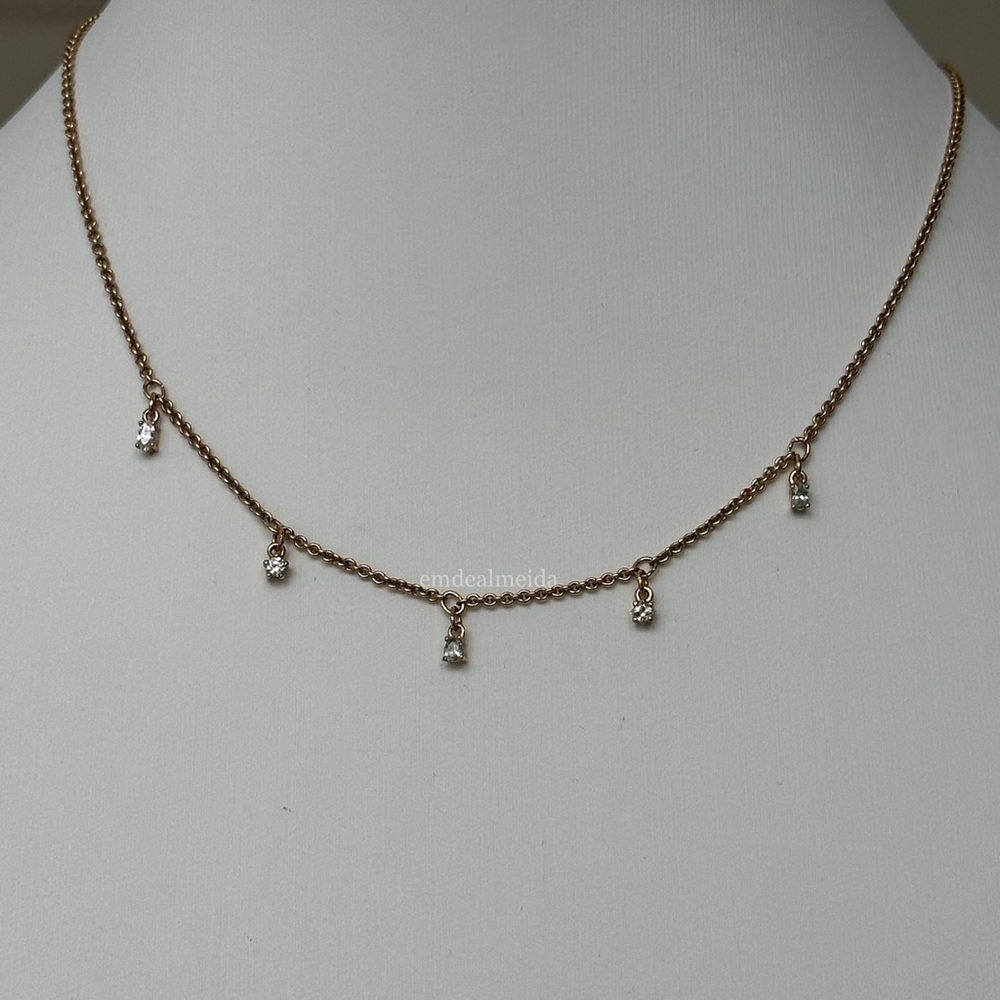 Atelier Swarovski Crystal Rose Gold Tone Penelope Cruz Moonsun Necklace